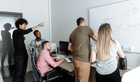 People working in office